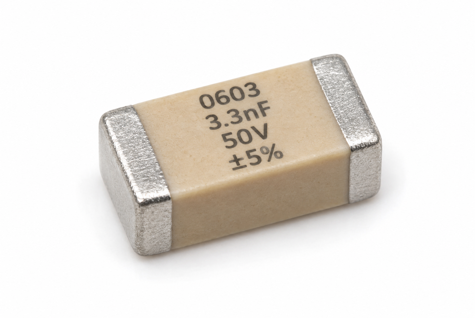 خازن 3.3NF- 50V-5% پکیج 0603 SMD رول کامل