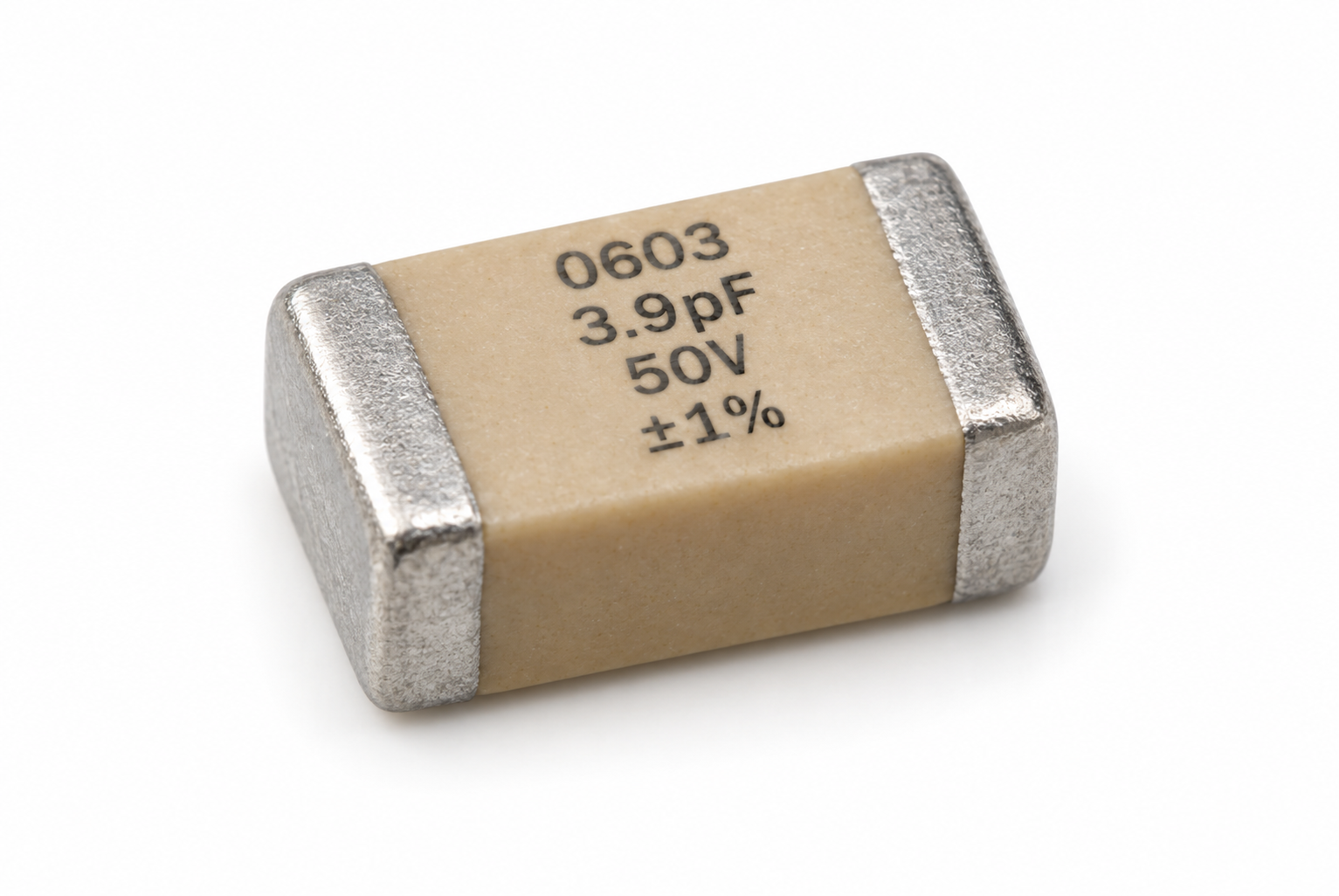 خازن 1% دقیق- 3.9PF-50V پکیج 0603 SMD رول کامل