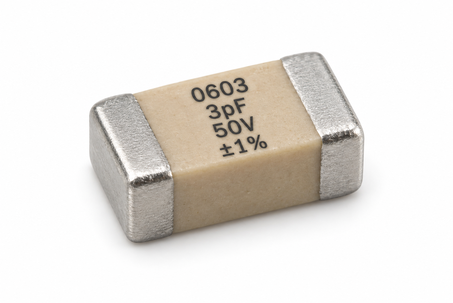 خازن 1% دقیق- 3PF- 50V پکیج 0603 SMD رول کامل